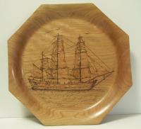 Pyrography - Sailling Ship - Wood